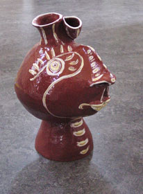 Kop, klei en glazuur, 28 cm 