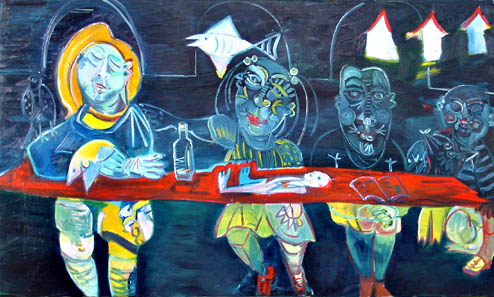 Avondmaal, oilieverf op doek, 200 x 105 cm ,2000