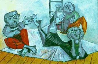 Avond, olieverf op doek x 150 cm 1999