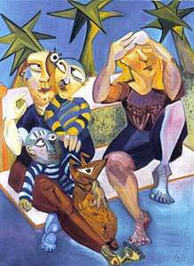 De nieuwe moeder, oil on canvas  150 x 100 cm 1999